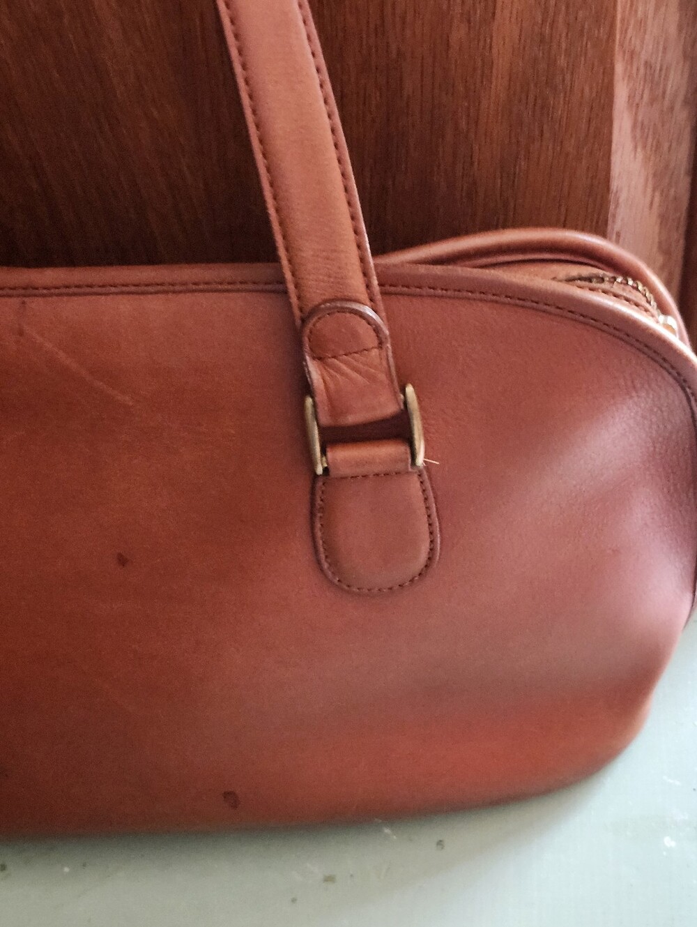 Vtg Coach Brown Leather Shoulder Bag - Picture 11 of 16